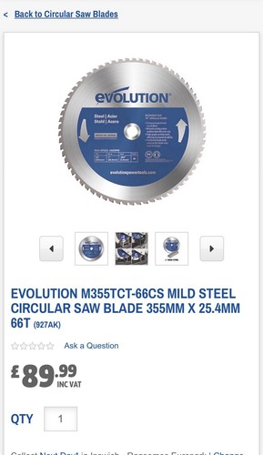 Evolution blade for chop - chop, saw